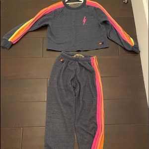 AVIATOR NATION NEON CROPPED SET